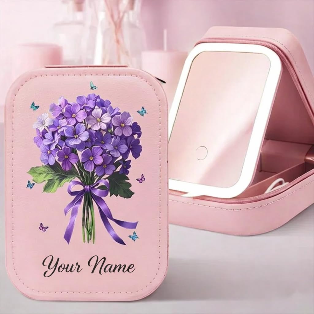 💡 LED Makeup Mirror Storage Box