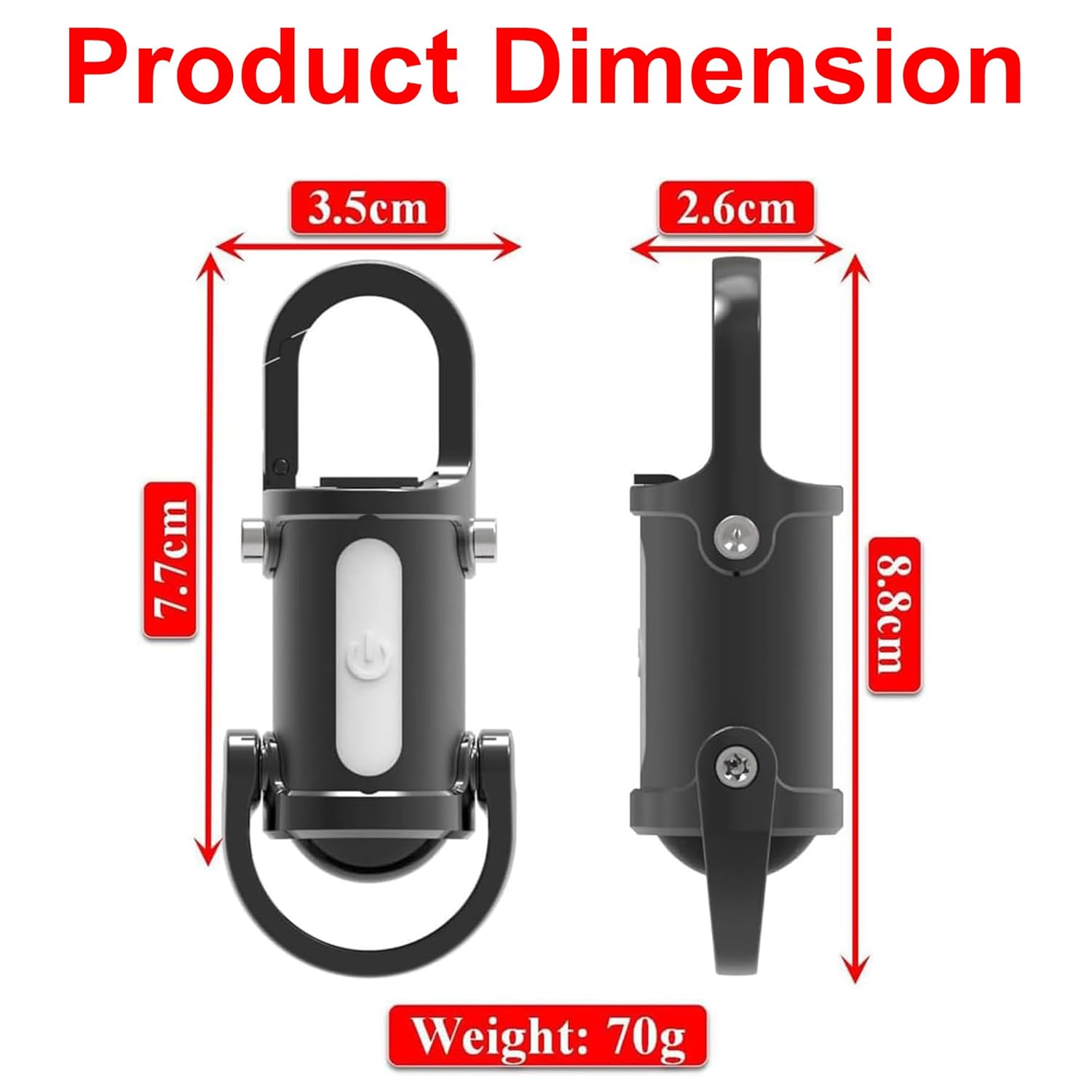 🔦 GlowClip™ Mini Keychain Flashlight