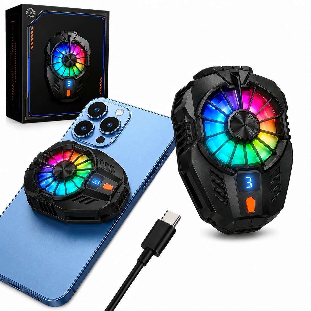 ❄️ FrostCool™ RGB Magnetic Phone Cooler 2.0