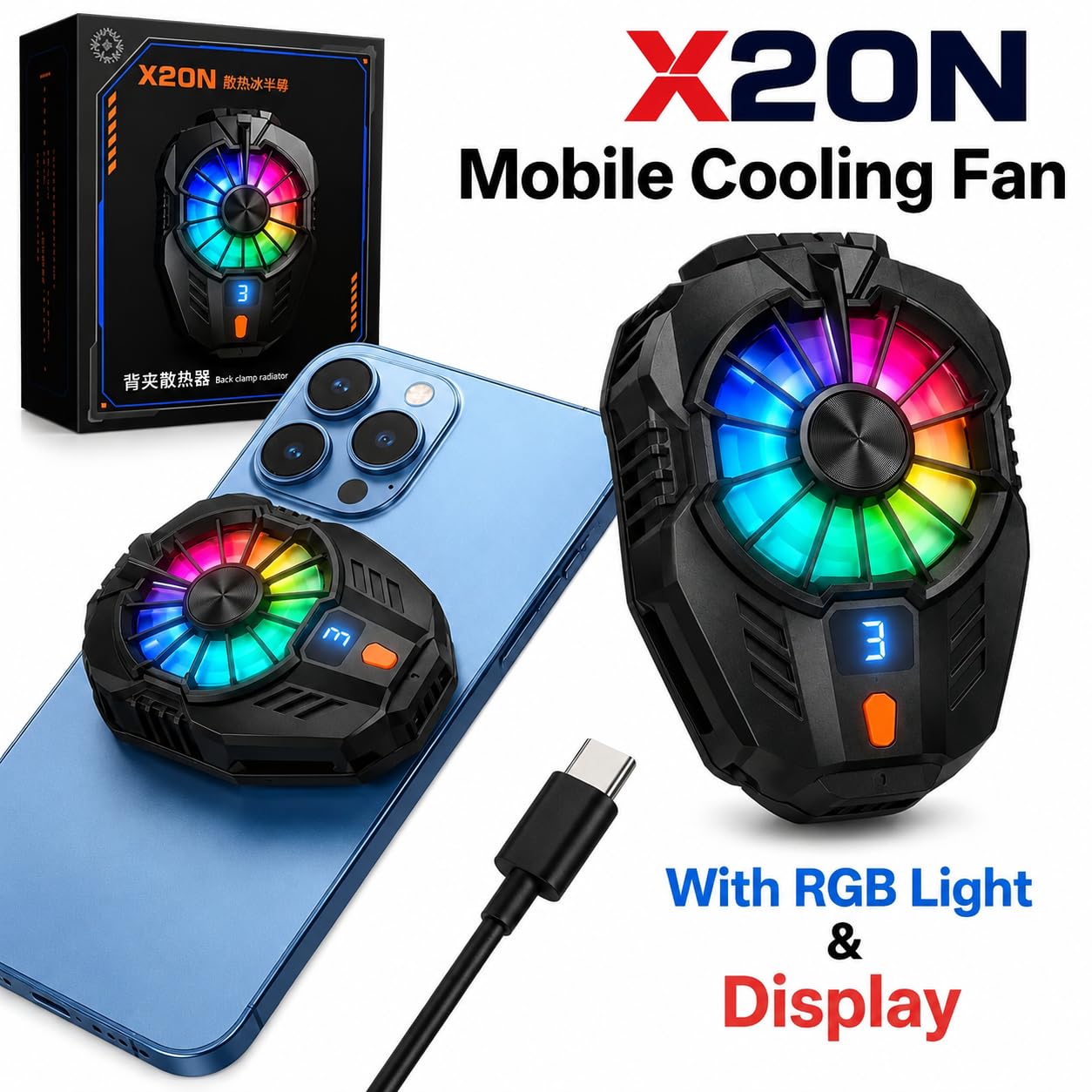 ❄️ FrostCool™ RGB Magnetic Phone Cooler 2.0