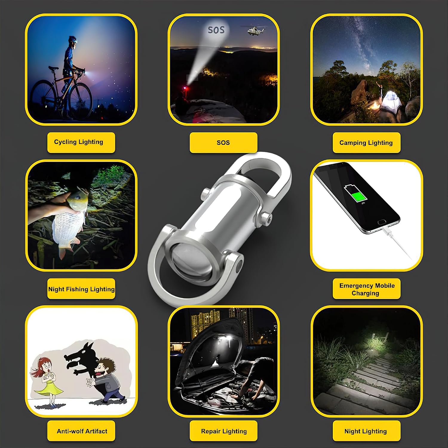 🔦 GlowClip™ Mini Keychain Flashlight
