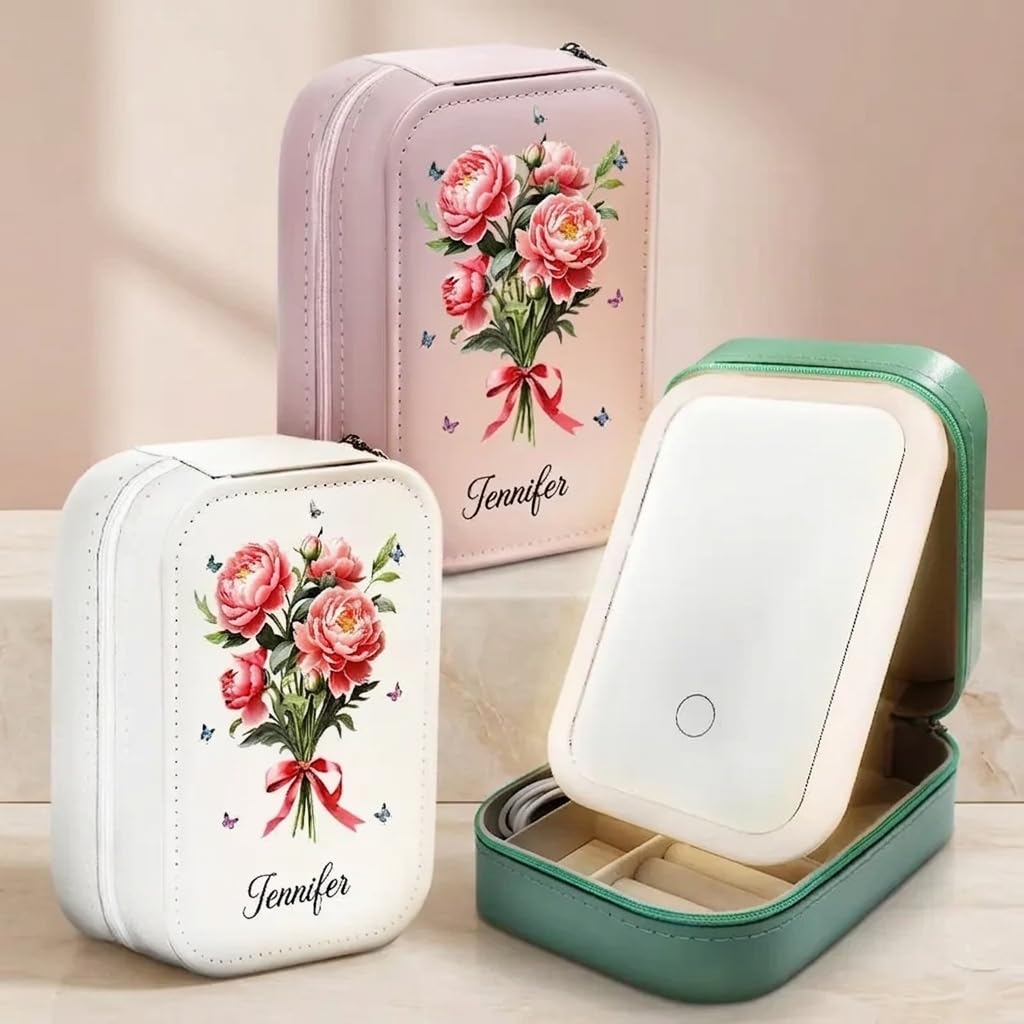 💡 LED Makeup Mirror Storage Box