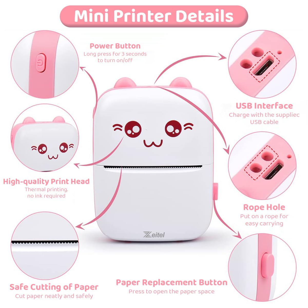 🐱ZELO RAFT™ MiniPrint Cat Thermal Printer