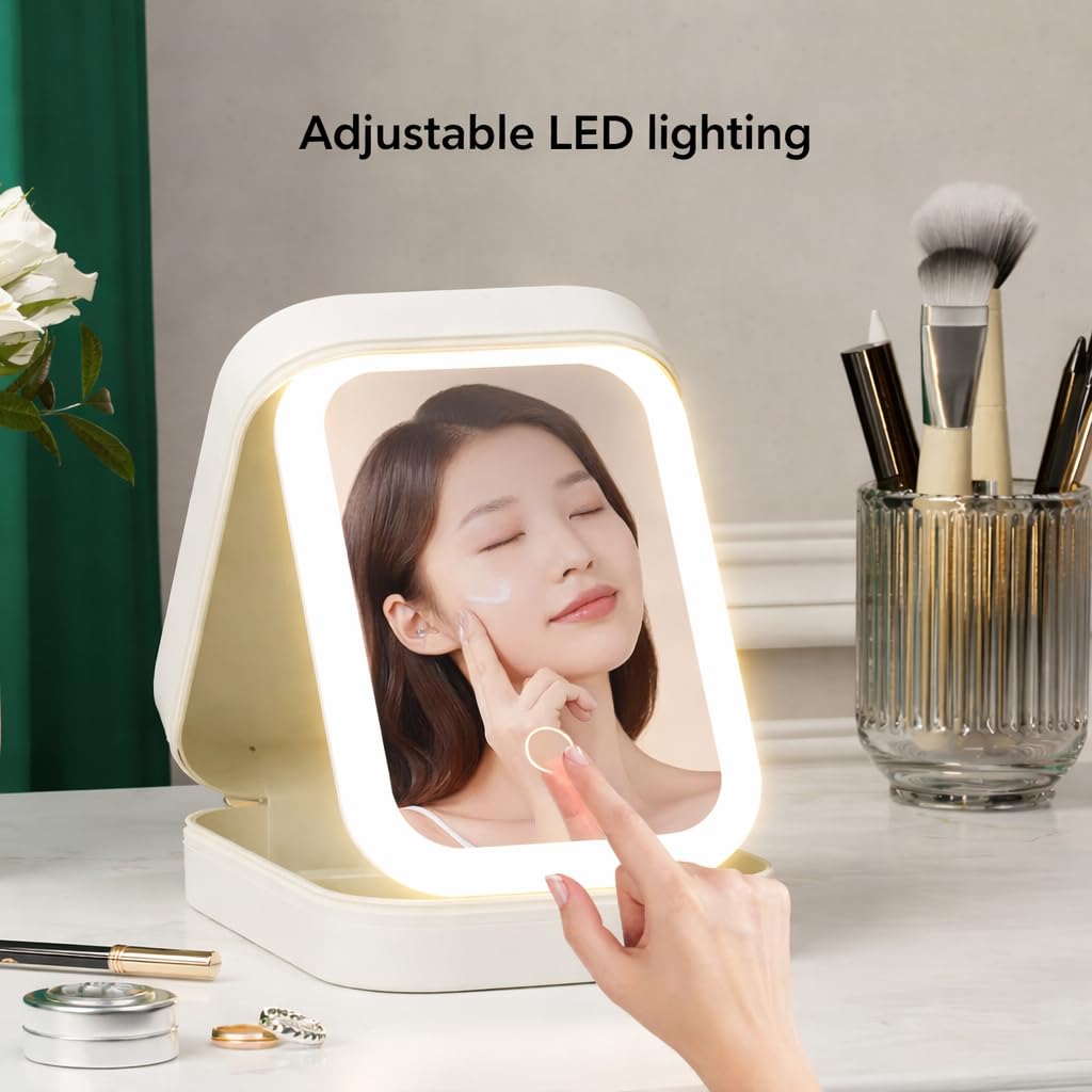 💡 LED Makeup Mirror Storage Box