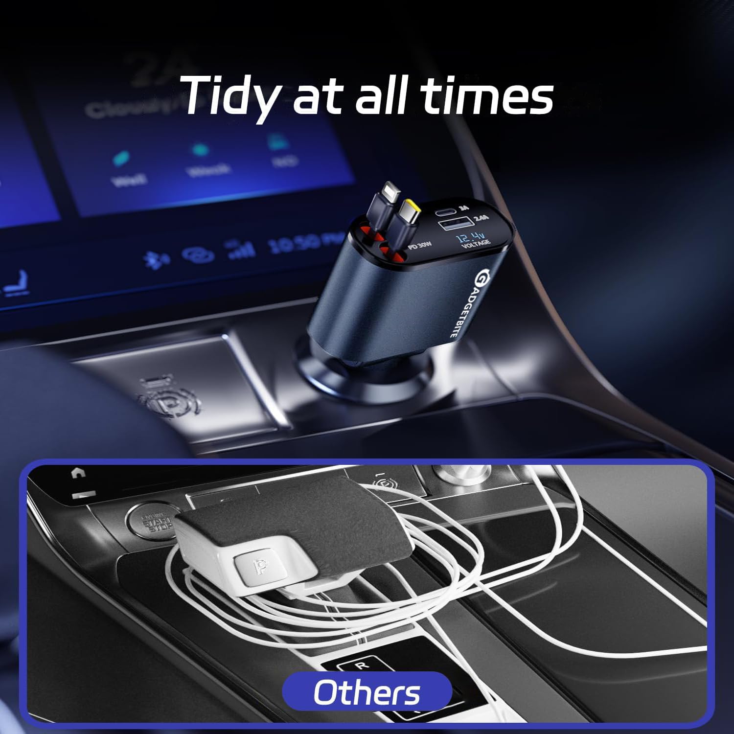 🚗 DriveCharge Pro™ 4-in-1 Fast Car Charger