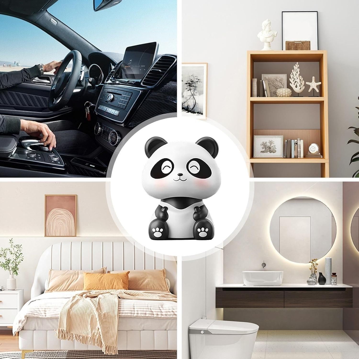 .  🐼Solar Panda™ Dashboard Decor